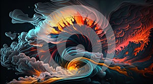 Abstract art storm colorful background illustration