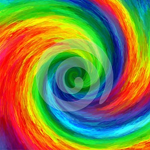 Abstract art swirl rainbow grunge colorful paint background