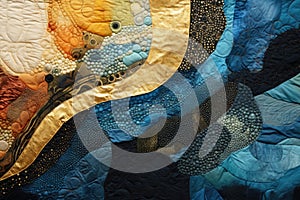 Abstract art with textile textures Detailed texture textile background