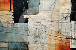 Abstract art with textile textures Detailed texture textile background