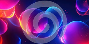 Abstract Art with Vibrant, Interlocking Spheres photo