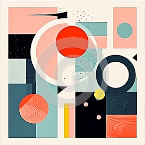 Abstract Art Wall Art: Graphic Designs With Geometric Shapes photo