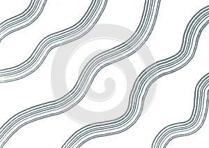 Abstract art white background with wavy gray colors lines. Backdrop with curve fluid black striped ornate. Wave pattern
