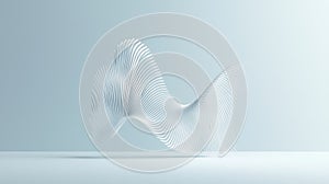 Abstract Art: A White Wave-like Form photo