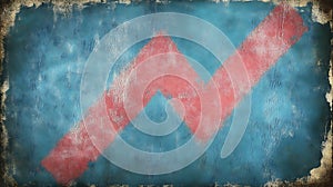 Abstract Art Zigzag Pattern Blue Red Texture