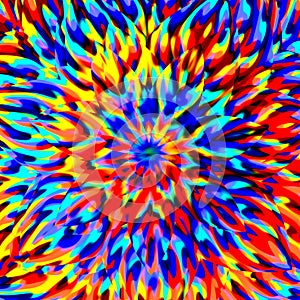 Abstract Artificial Computer Generated Iterative Flame Background. photo