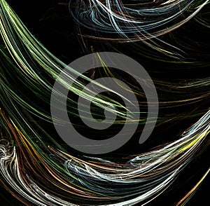 Abstract artificial computer generated iterative flame fractal photo