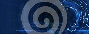 Abstract Artificial intelligence. Cloud computing. Machine learning. Technology web background. Virtual concept futuristic