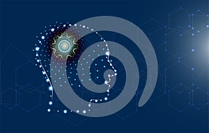Abstract Artificial intelligence concept. Vector illustration