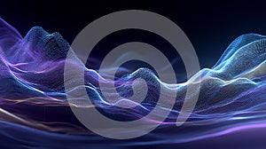 Abstract Artificial Intelligence Data Flow Visualization