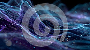 Abstract Artificial Intelligence Data Flow Visualization