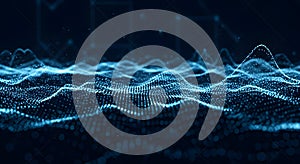 Abstract Artificial Intelligence Data Wave Digital Network Technology Background