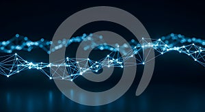 Abstract Artificial Intelligence Digital Network Wave Technology Background