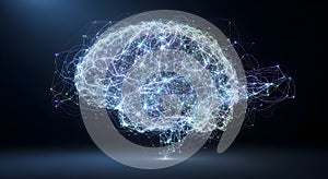 Abstract Artificial Intelligence Network and Data Flow Background