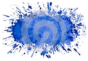 Abstract artistic blue watercolor splash object background