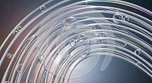 Abstract Glass Tubes and Bubbles