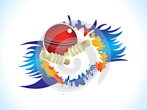 Abstract artistic creative cricket ball explode