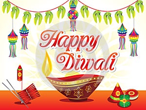 Abstract artistic creative deepawali background