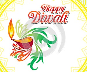 Abstract artistic creative deepawali background