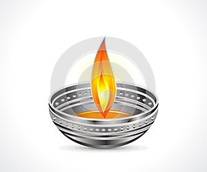 Abstract artistic creative silver deepak