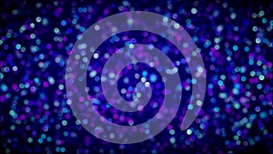 Abstract Artistic Dark Blue Purple White Shiny Blurry Focus Small Sparks Bokeh Circles