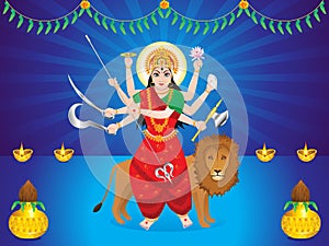 Abstract artistic durga background