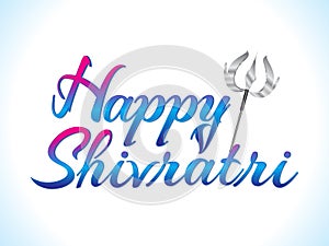 Abstract artistic happy shivratri text