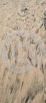 Abstract artistic natural patterns on sand