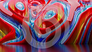 Abstract artistic surface deformation. Background