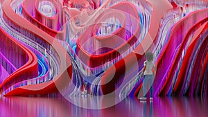 Abstract artistic surface deformation. Background