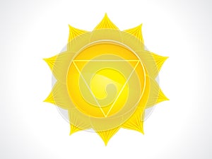 Abstract artistic yellow solar plexus chakra photo
