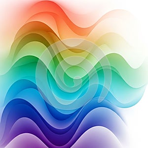 Abstract artwork with colorful undulating waves creating a gradient