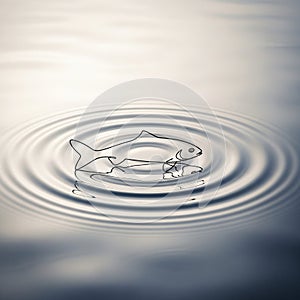 Abstract artwork features a minimalist line