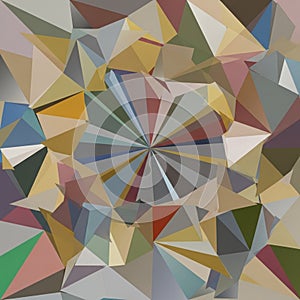 Abstract artwork featuring an array of geometric shapes and fragmented polygons.