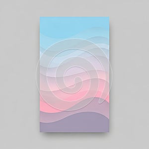 Abstract artwork featuring soft, undulating waves