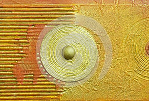 Abstract artwork with gold