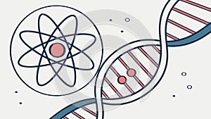 Abstract Atom Concept: Interconnected Scientific Elements Vector, vector design Generative AI