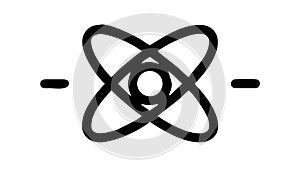 An Abstract Atom Icon, Representing Science, Energy, and Discovery, vector design Generative AI