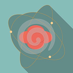 Abstract atom icon. Vector illustration