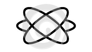 Abstract Atom or Molecule Outline Icon, vector design Generative AI