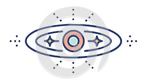 Abstract Atom Orbit: Scientific Discovery Quantum Energy, vector design Generative AI