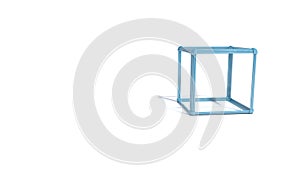 Abstract atomic array cube of background, 3d