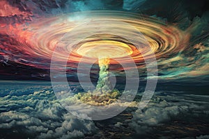 Abstract Atomic Mushroom Cloud Representation