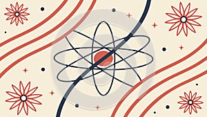Abstract atomic structure pattern, scientific design, molecular energy, vector design Generative AI