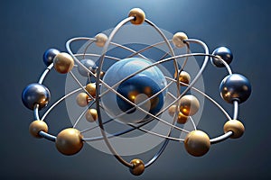 Abstract Atomic Structure: Quantum Physics Concept