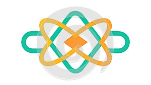 Abstract Atomic Structure Scientific Symbol, vector design Generative AI