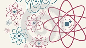 Abstract Atomic Structure Seamless Pattern, vector design Generative AI