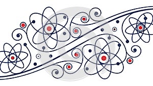 Abstract Atomic Structure Swirls Vector Design, vector design Generative AI