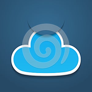 Abstract attach cloud. Vector illustration. photo