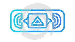 Abstract Audio Visualizer Sound Waves Icon, vector design Generative AI